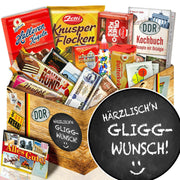 Härrzlisch'n Gliggwunsch - Süßigkeiten Set DDR L - Ossiladen I Ostprodukte Versand