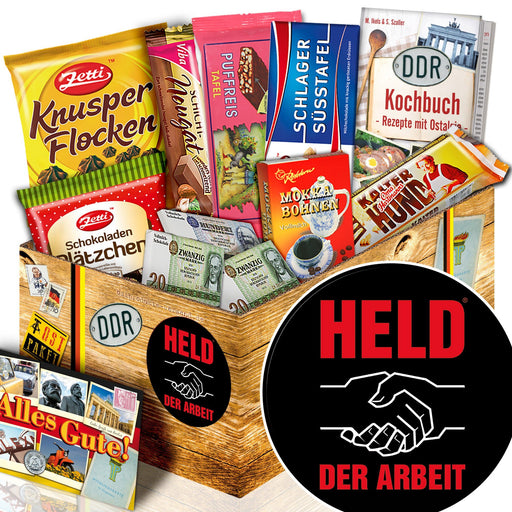 Held der Arbeit - Geschenkset Ostpaket "Schokoladenbox M" - Ossiladen I Ostprodukte Versand