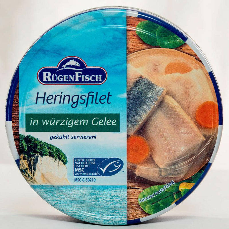 Heringsfilets in würzigem Gelee (Rügen Fisch) - Ossiladen I Ostprodukte Versand