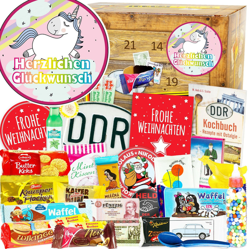 Herzlichen Glückwunsch Einhorn - DDR Adventskalender - Ossiladen I Ostprodukte Versand