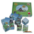 Holzwürfelpuzzle - der kleine Maulwurf - blau 12 Teile