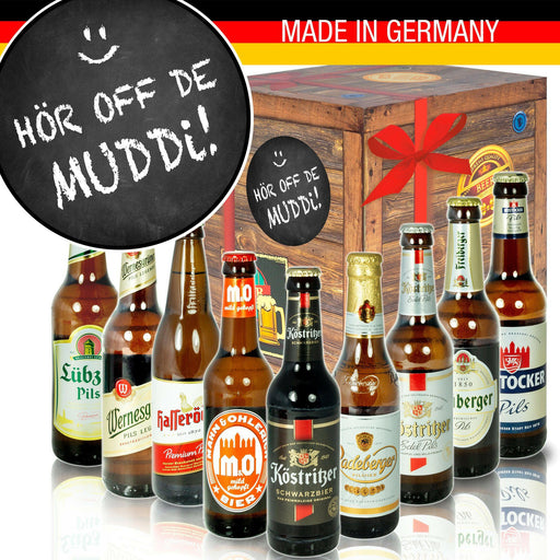 Hör off de Muddi - Geschenkbox "Ostbiere" 9er Set - Ossiladen I Ostprodukte Versand