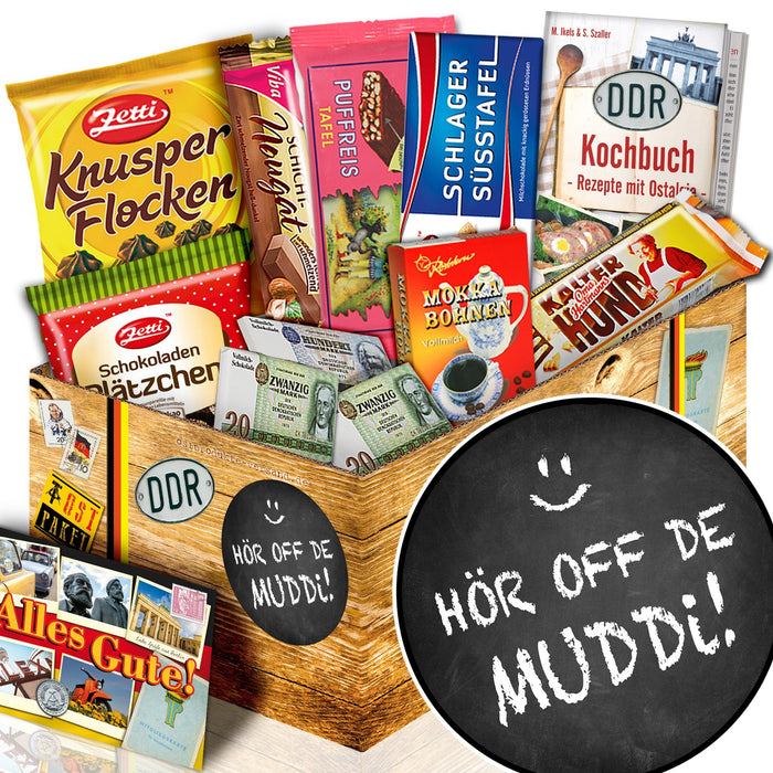 Hör off de Muddi - Geschenkset Ostpaket "Schokoladenbox M" - Ossiladen I Ostprodukte Versand