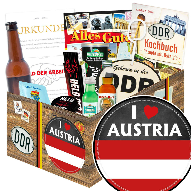 I love Austria - Geschenkset Ostpaket "Männer Box" - Ossiladen I Ostprodukte Versand