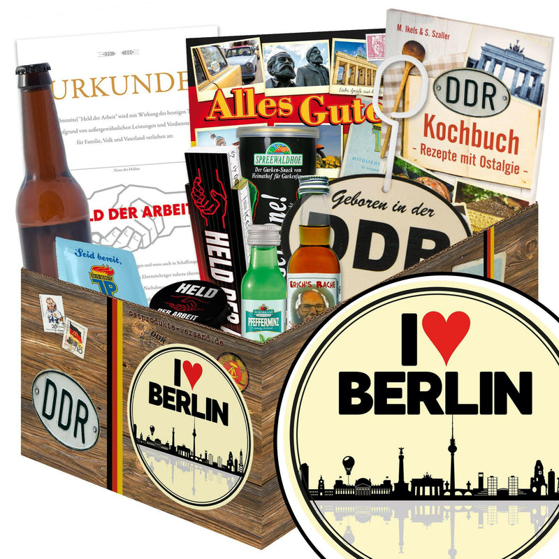 I Love Berlin - Geschenkset Ostpaket "Männer Box" - Ossiladen I Ostprodukte Versand