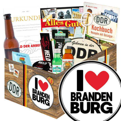 I Love Brandenburg - Geschenkset Ostpaket "Männer Box" - Ossiladen I Ostprodukte Versand