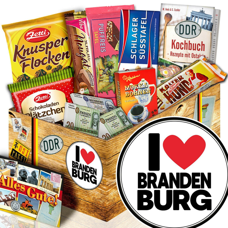 I Love Brandenburg - Geschenkset Ostpaket "Schokoladenbox M" - Ossiladen I Ostprodukte Versand
