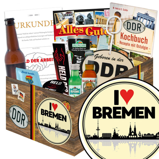 I Love Bremen - Geschenkset Ostpaket "Männer Box" - Ossiladen I Ostprodukte Versand