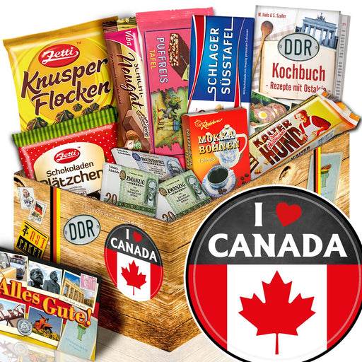 I Love Canada - Geschenkset Ostpaket "Schokoladenbox M" - Ossiladen I Ostprodukte Versand