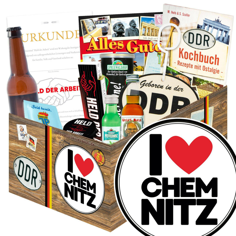 I love Chemnitz - Geschenkset Ostpaket "Männer Box" - Ossiladen I Ostprodukte Versand