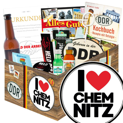 I love Chemnitz - Geschenkset Ostpaket "Männer Box" - Ossiladen I Ostprodukte Versand