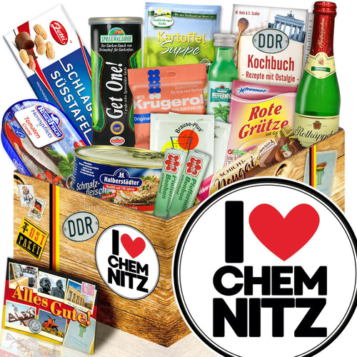 I love Chemnitz - Spezialitäten Set M - Ossiladen I Ostprodukte Versand
