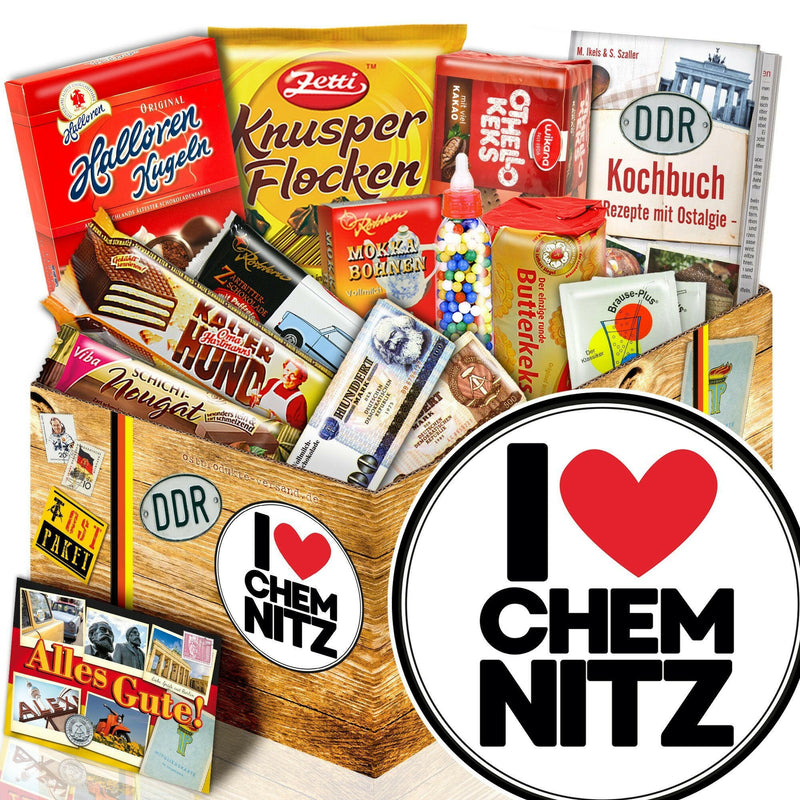 I love Chemnitz - Süßigkeiten Set DDR L - Ossiladen I Ostprodukte Versand