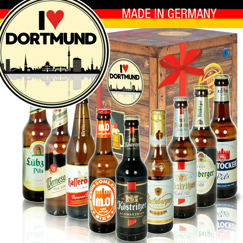 I Love Dortmund - Geschenkbox "Ostbiere" 9er Set - Ossiladen I Ostprodukte Versand