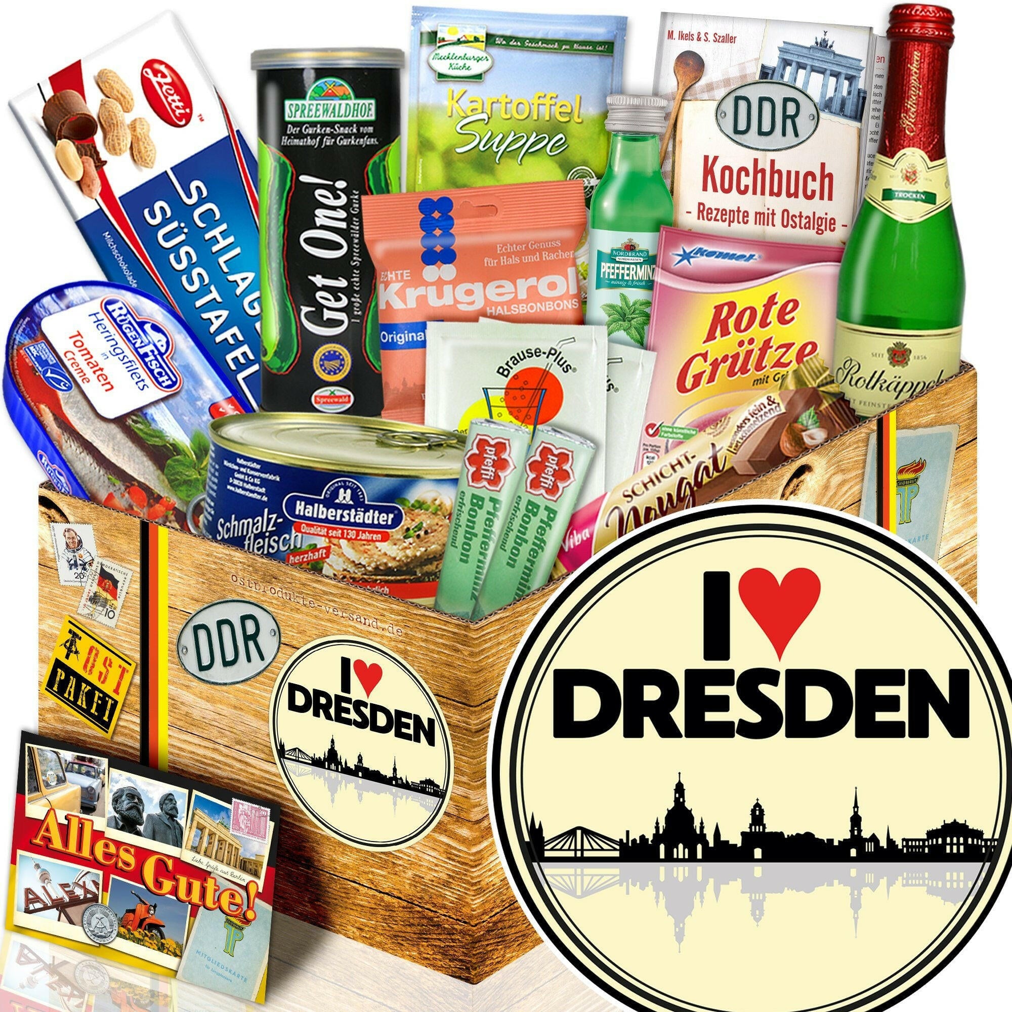 I love Dresden Spezialitäten Set M - Ossiladen I Ostprodukte Versand