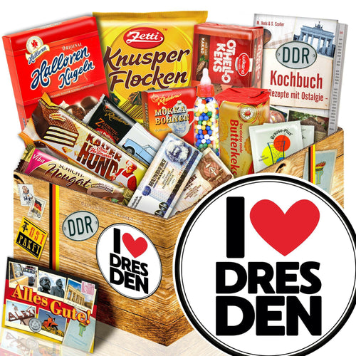 I love Dresden - Süßigkeiten Set DDR L - Ossiladen I Ostprodukte Versand