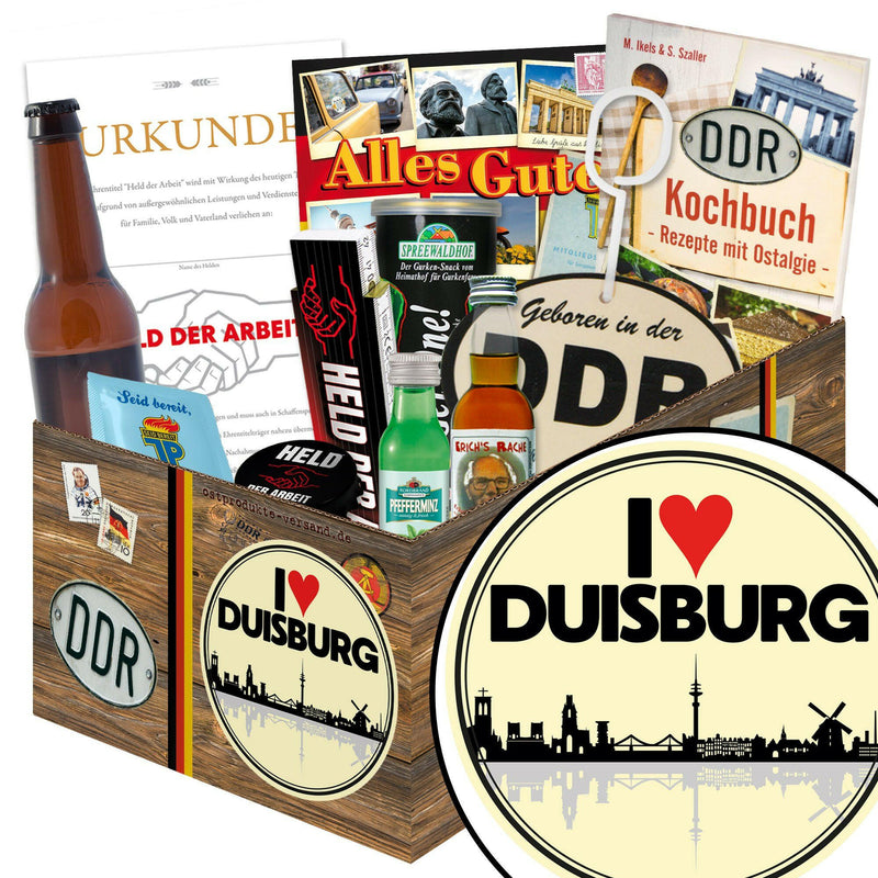 I Love Duisburg - Geschenkset Ostpaket "Männer Box" - Ossiladen I Ostprodukte Versand