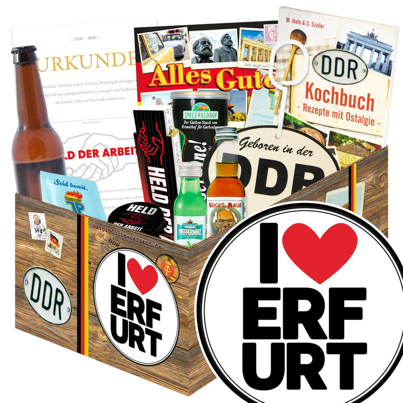 I love Erfurt - Geschenkset Ostpaket "Männer Box" - Ossiladen I Ostprodukte Versand