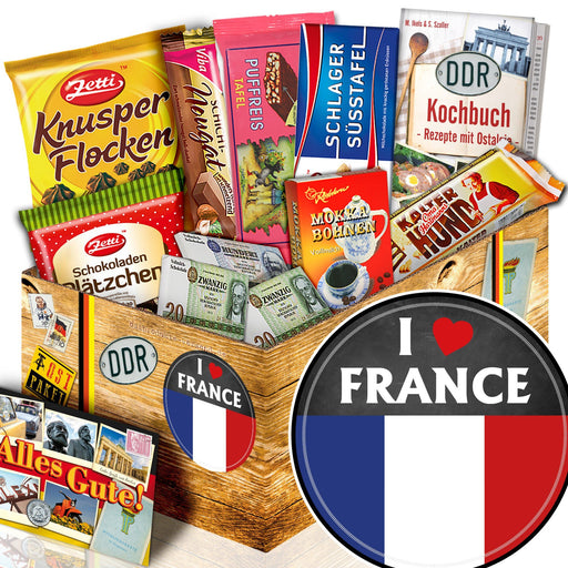 I Love France - Geschenkset Ostpaket "Schokoladenbox M" - Ossiladen I Ostprodukte Versand