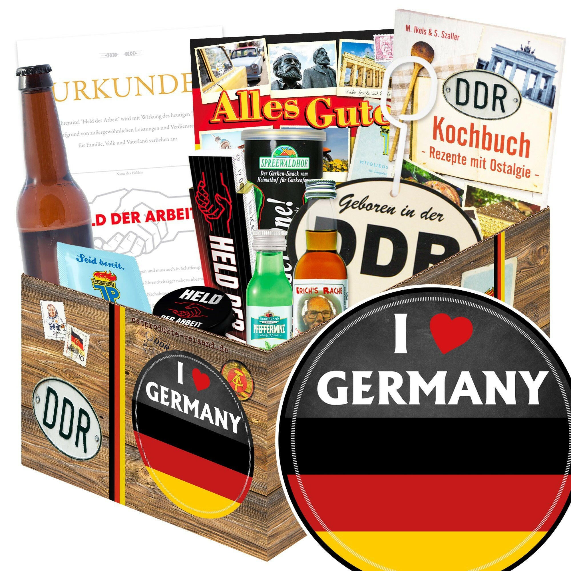 I love Germany - Geschenkset Ostpaket "Männer Box" - Ossiladen I Ostprodukte Versand