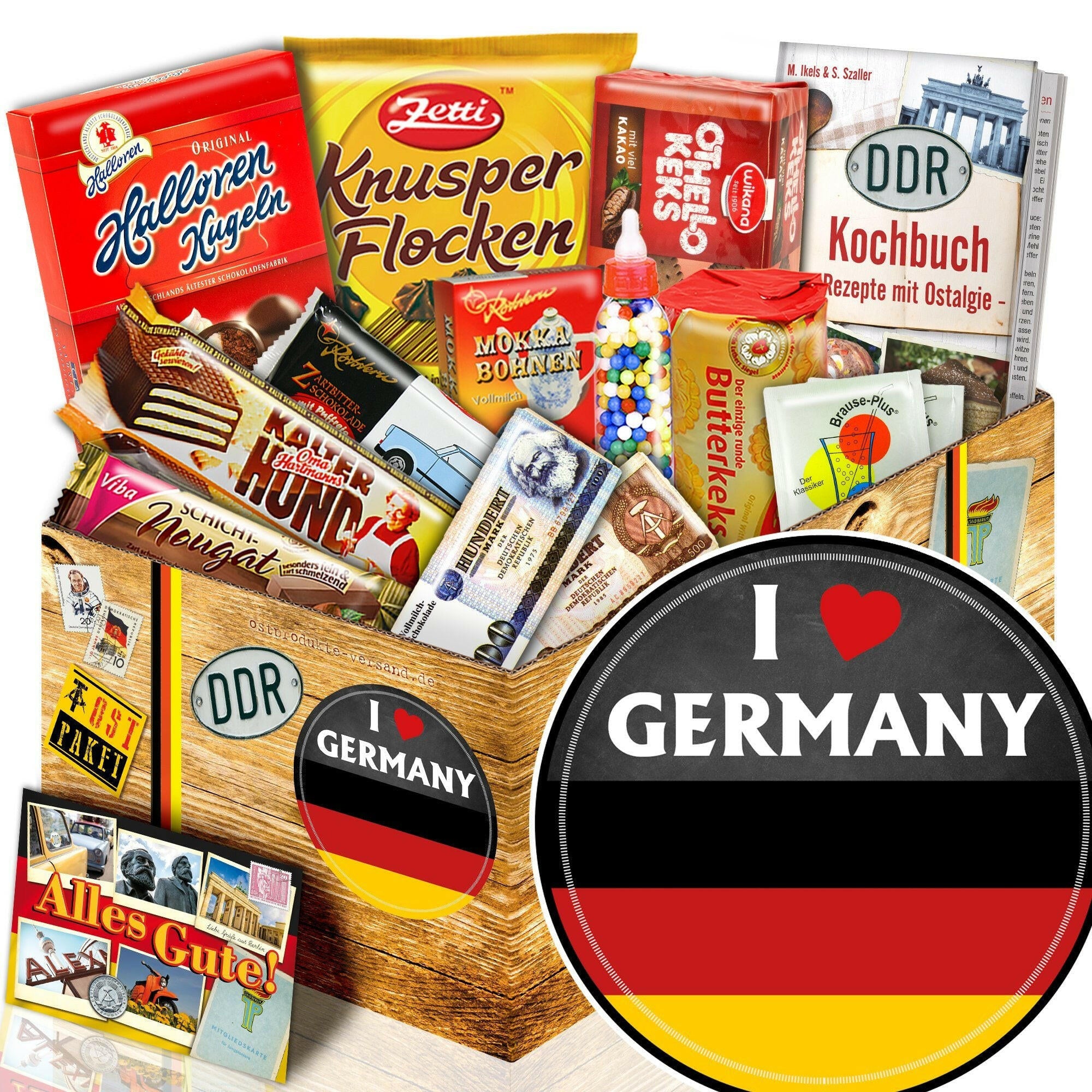 I love Germany - Süßigkeiten Set DDR L - Ossiladen I Ostprodukte Versand