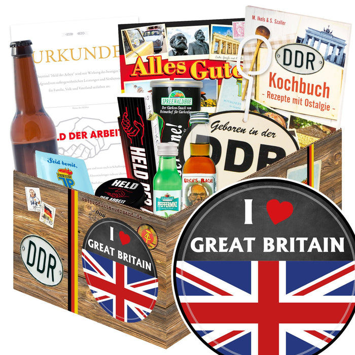 I love Great Britain - Geschenkset Ostpaket "Männer Box" - Ossiladen I Ostprodukte Versand