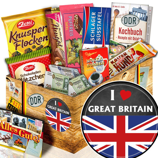 I Love Great Britain - Geschenkset Ostpaket "Schokoladenbox M" - Ossiladen I Ostprodukte Versand