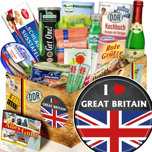 I love Great Britain - Spezialitäten Set M - Ossiladen I Ostprodukte Versand