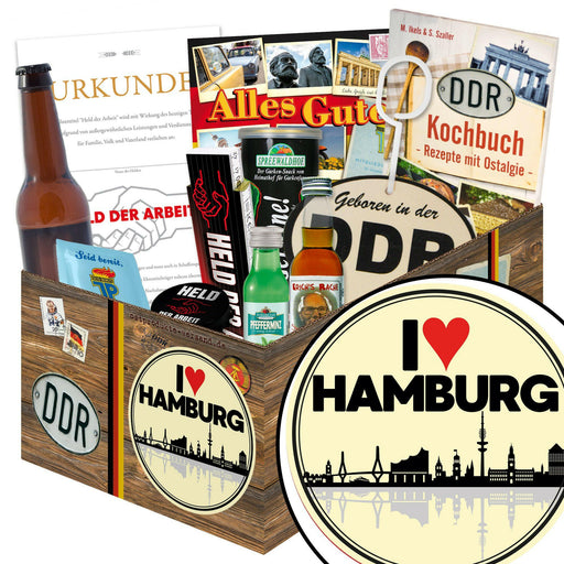 I Love Hamburg - Geschenkset Ostpaket "Männer Box" - Ossiladen I Ostprodukte Versand