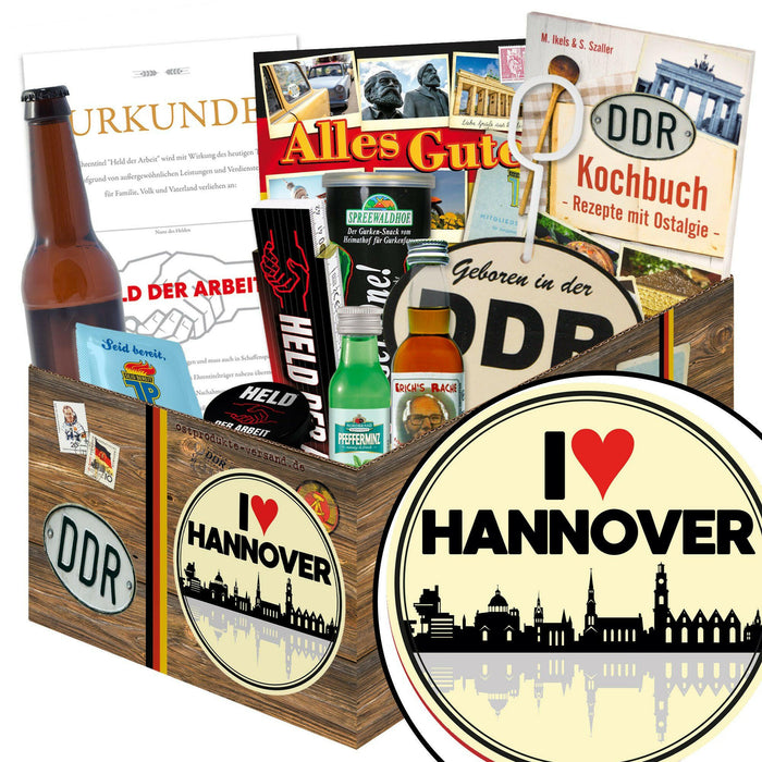 I Love Hannover - Geschenkset Ostpaket "Männer Box" - Ossiladen I Ostprodukte Versand