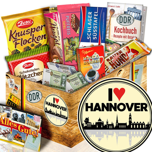 I Love Hannover - Geschenkset Ostpaket "Schokoladenbox M" - Ossiladen I Ostprodukte Versand