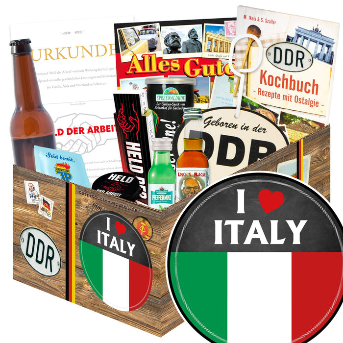I love Italy - Geschenkset Ostpaket "Männer Box" - Ossiladen I Ostprodukte Versand