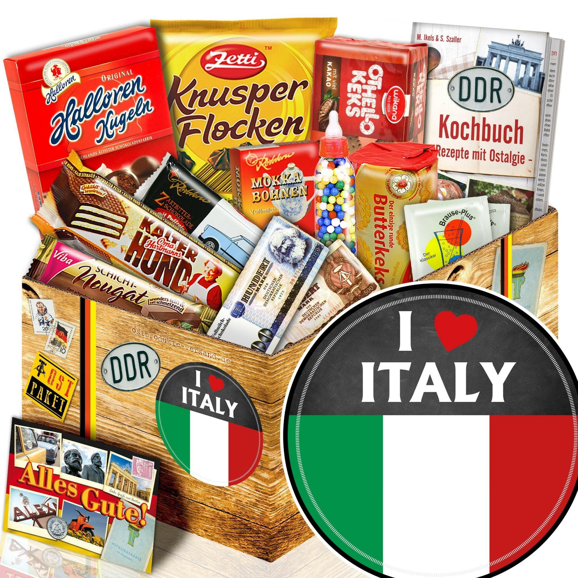 I love Italy - Süßigkeiten Set DDR L - Ossiladen I Ostprodukte Versand