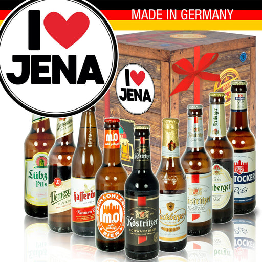 I Love Jena - Geschenkbox "Ostbiere" 9er Set - Ossiladen I Ostprodukte Versand