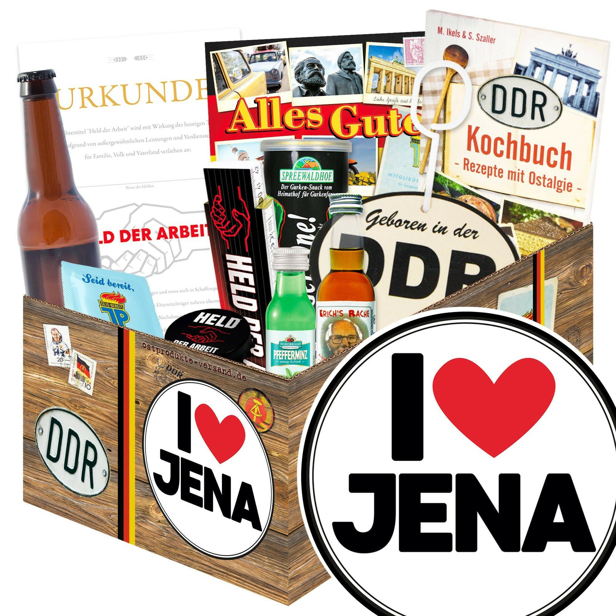 I love Jena - Geschenkset Ostpaket "Männer Box" - Ossiladen I Ostprodukte Versand
