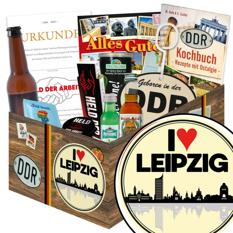 I Love Leipzig - Geschenkset Ostpaket "Männer Box" - Ossiladen I Ostprodukte Versand