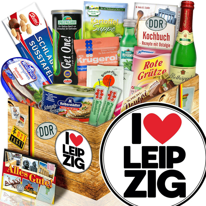 I love Leipzig - Spezialitäten Set M - Ossiladen I Ostprodukte Versand