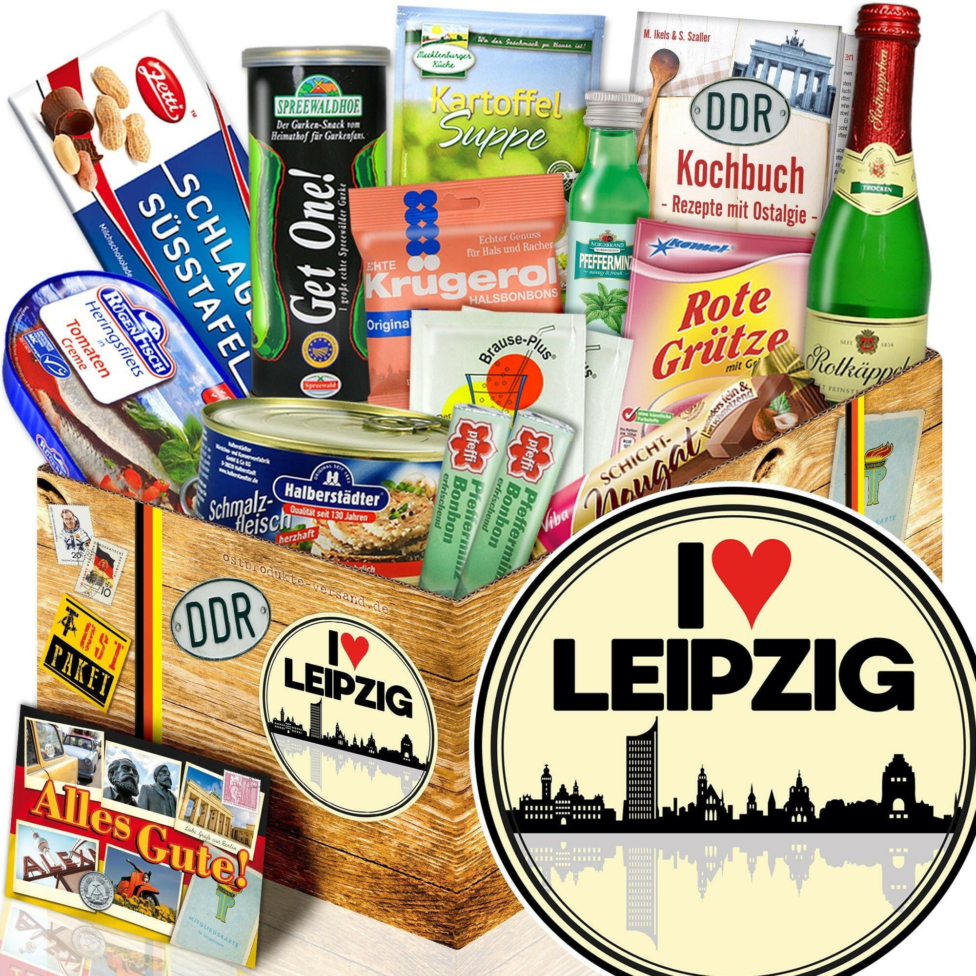 I love Leipzig Spezialitäten Set M - Ossiladen I Ostprodukte Versand