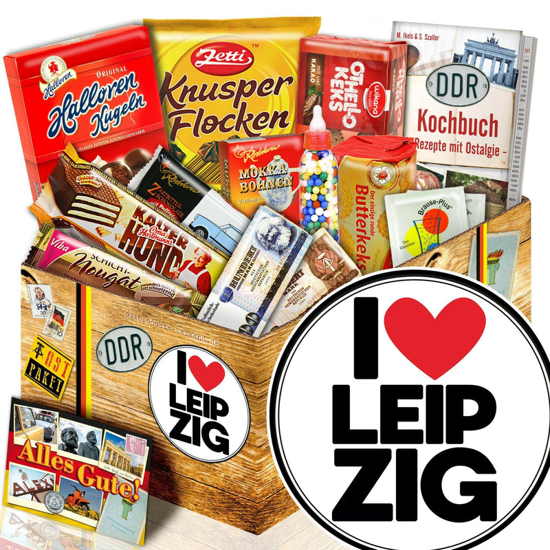 I love Leipzig - Süßigkeiten Set DDR L - Ossiladen I Ostprodukte Versand