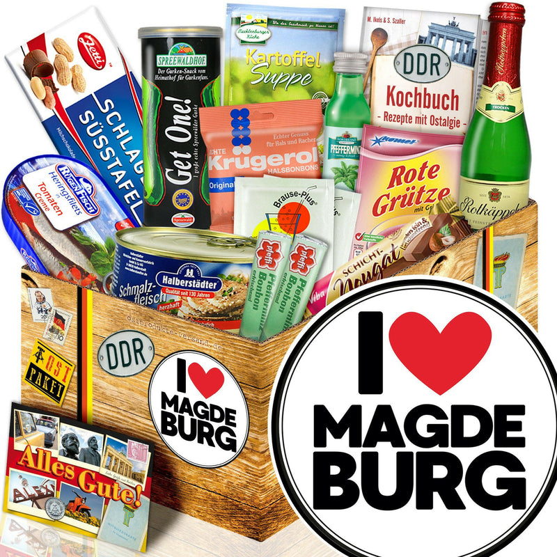 I love Magdeburg - Spezialitäten Set M - Ossiladen I Ostprodukte Versand