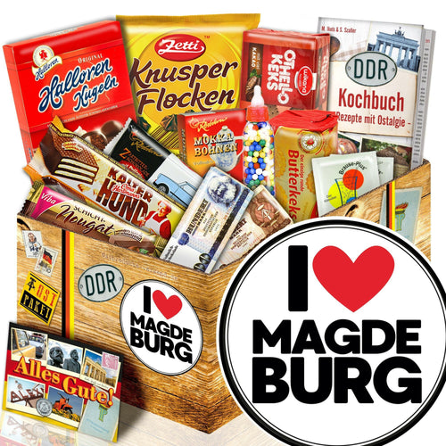 I love Magdeburg - Süßigkeiten Set DDR L - Ossiladen I Ostprodukte Versand