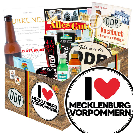 I Love Mecklenburg - Geschenkset Ostpaket "Männer Box" - Ossiladen I Ostprodukte Versand