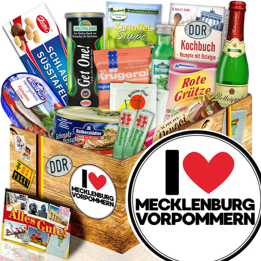 I Love Mecklenburg - Spezialitäten Set M - Ossiladen I Ostprodukte Versand