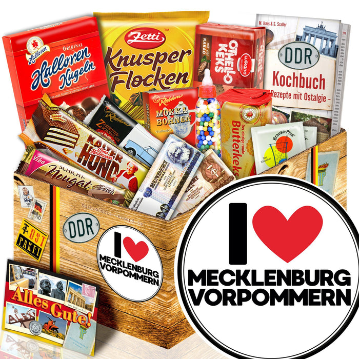 I Love Mecklenburg - Süßigkeiten Set DDR L - Ossiladen I Ostprodukte Versand