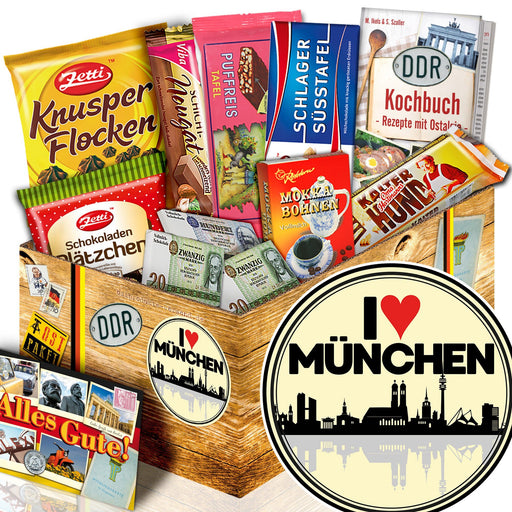 I Love München - Geschenkset Ostpaket "Schokoladenbox M" - Ossiladen I Ostprodukte Versand
