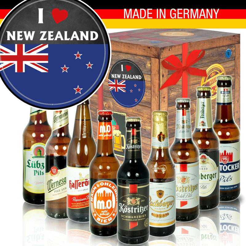 I Love New Zealand - Geschenkbox "Ostbiere" 9er Set - Ossiladen I Ostprodukte Versand