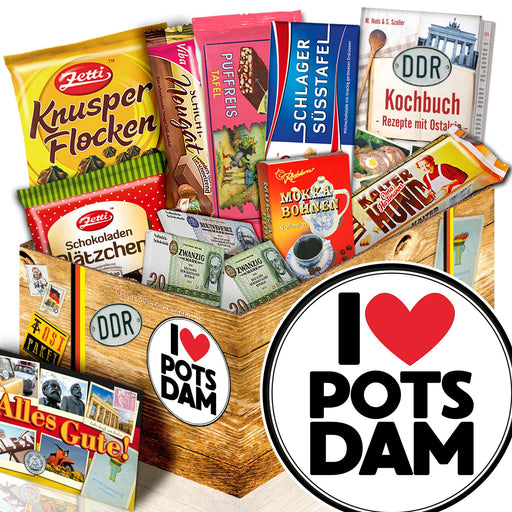 I Love Potsdam - Geschenkset Ostpaket "Schokoladenbox M" - Ossiladen I Ostprodukte Versand