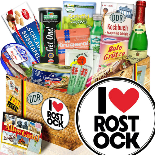 I love Rostock - Spezialitäten Set M - Ossiladen I Ostprodukte Versand