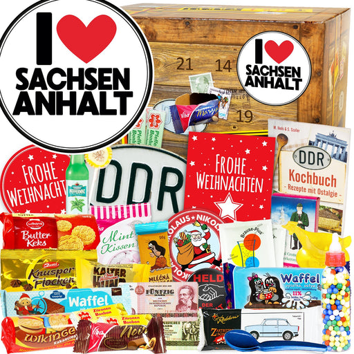 I Love Sachsen - Anhalt + DDR Adventskalender - Ossiladen I Ostprodukte Versand