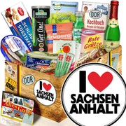 I Love Sachsen - Anhalt + Spezialitäten Set M - Ossiladen I Ostprodukte Versand
